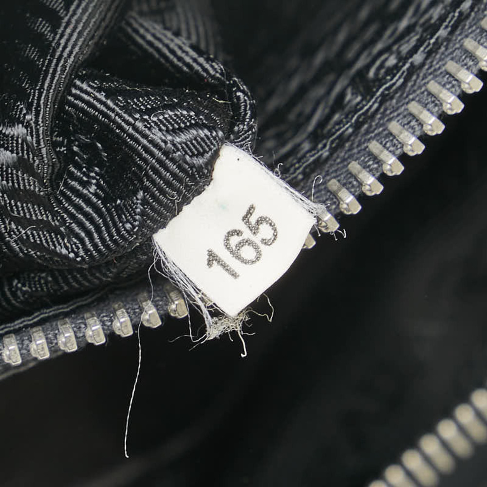 Prada bag ruffle nylon handles Bauletto black Tessuto leather - Picture 7 of 9